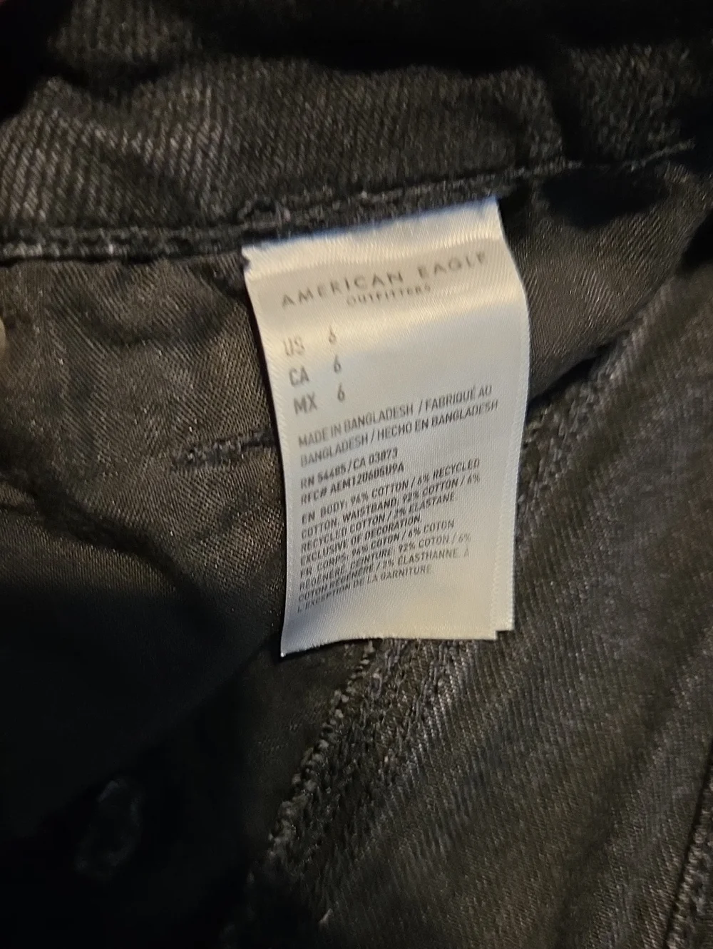American Eagle Outfitters black distressed